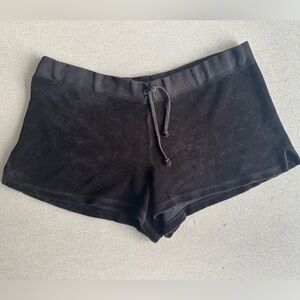Juicy Couture Black Terry Cloth Shorts